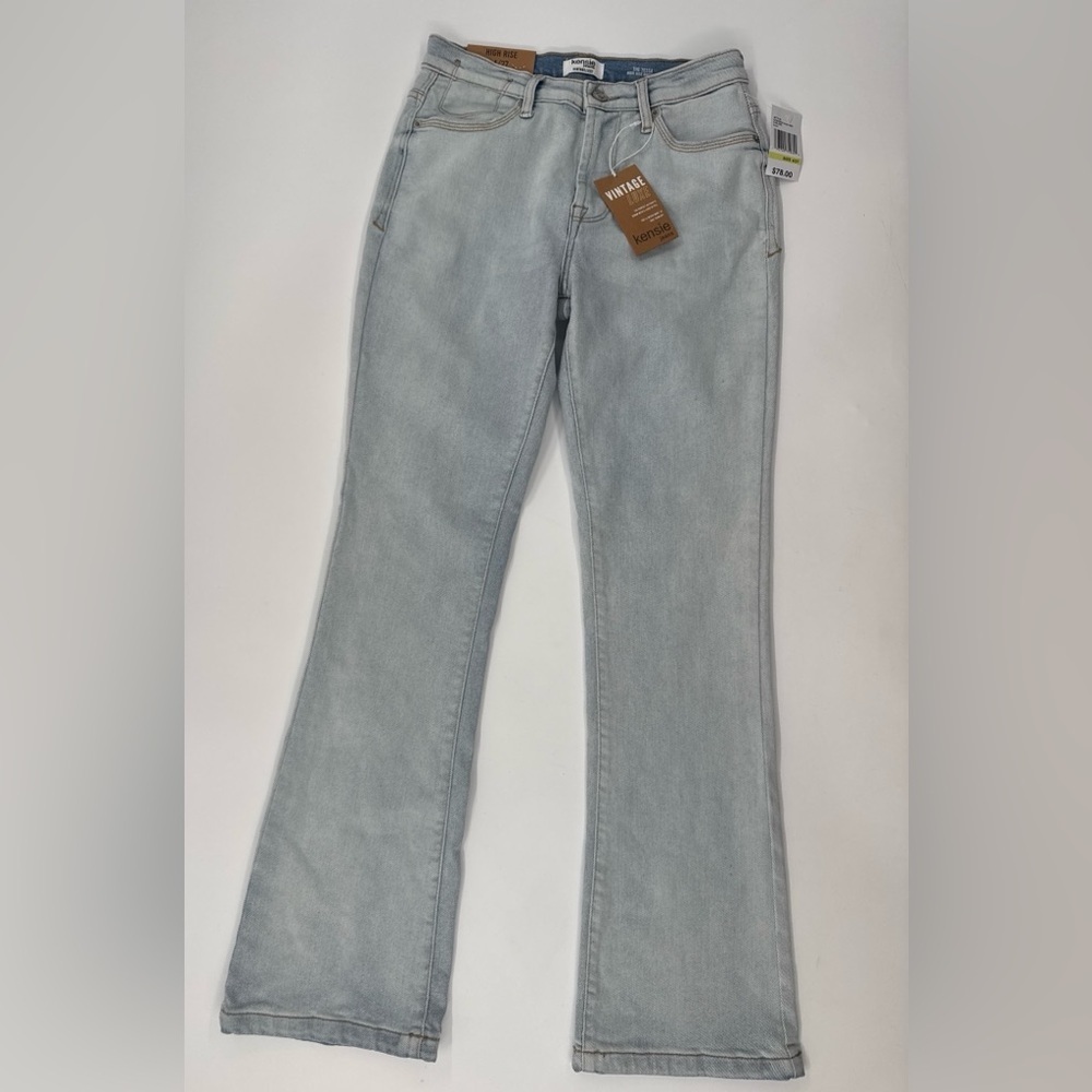 Kensie Jeans Womens 4 27 The Tessa High Rise Boot Cut Stretch Light Denim NEW